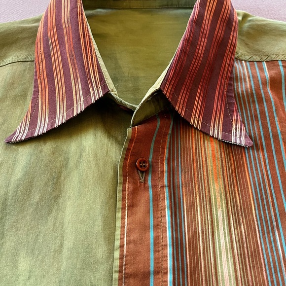 Yashi Yamamuri Terzo Millenneo Men’s Cotton Blend Button Up L/S Collared Shirt L - Picture 3 of 10